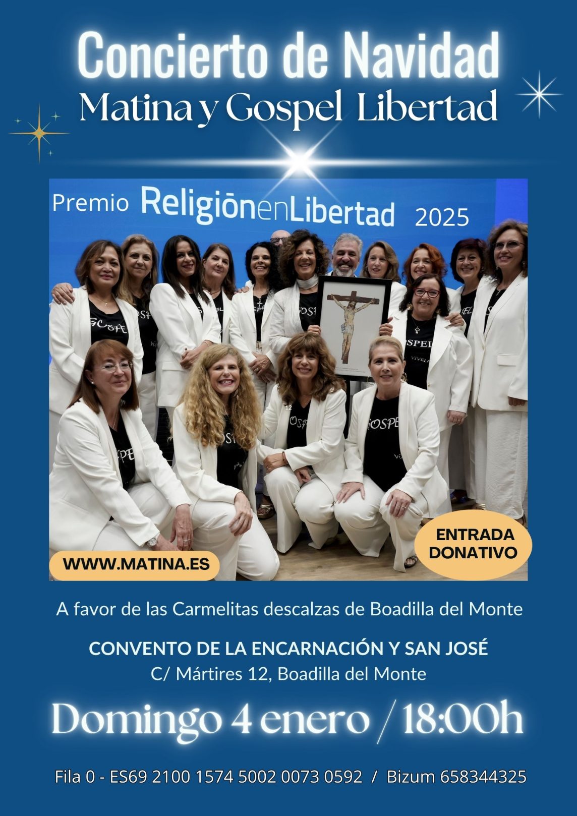 Concierto Gospel Navidad en Boadilla del Monte
